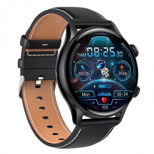 HK8PRO 1,36 pouces Scrap de cuir à écran AMOLED STRAP SMART, Soutenir la fonction NFC Fonction / Blood Oxygène (noir) SH501C1751-08