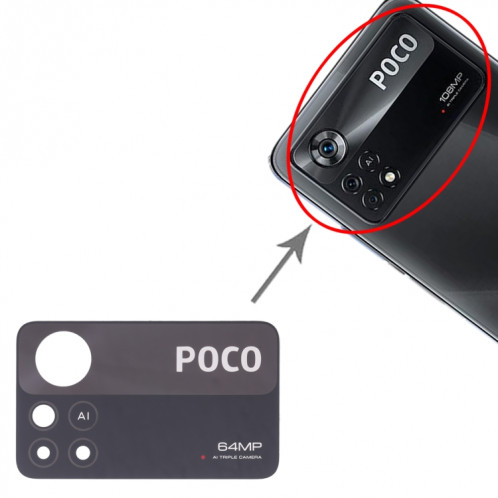 10 PCS Back Camera Lens pour Xiaomi Poco X4 Pro 5G SH78031323-04