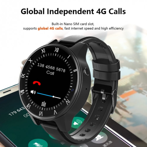 Rogbid Panda Pro 1,69 pouces IPS Screen Dual Cameras Smart Watch, Soutien de la surveillance de la fréquence cardiaque / carte SIM (noir) SR701A151-07