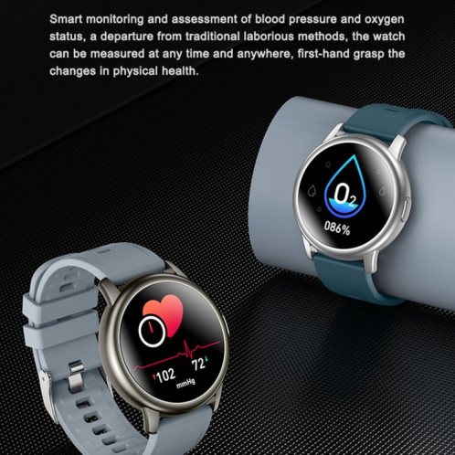 ROGBID GT2 1,3 pouce TFT Écran Smart Watch, soutenir la surveillance de la pression artérielle / surveillance du sommeil (gris) SR801B1885-07