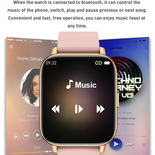 Rogbid Rowatch 2s 1,65 pouce TFT Screen Smart Watch, soutenir la surveillance de la pression artérielle / surveillance du sommeil (rose) SR501A1989-08