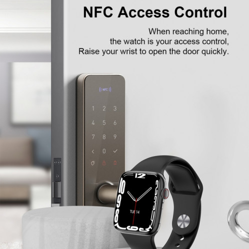 DT n ° I 7 1,9 pouce Smart Watch Smart Smart Watch, support Bluetooth Call / Menstrual Cycle Rappel (noir) SH301B1991-08