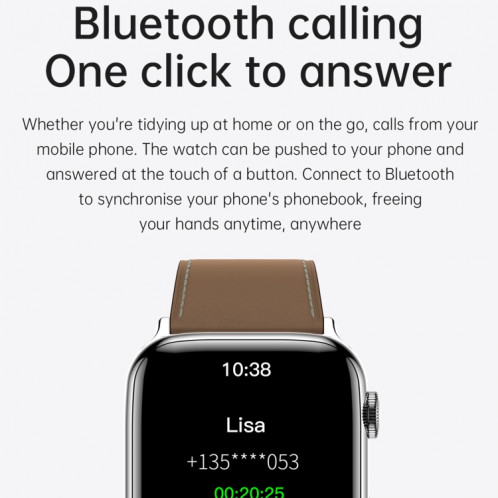 IWO8 1,82 pouce HD Screen Smart Watch, prise en charge de la fonction Bluetooth Call / NFC (orange) SH801B1565-08