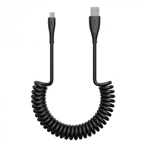 Câble de données de charge de printemps Micro Micro USB (noir) SH101A1718-07