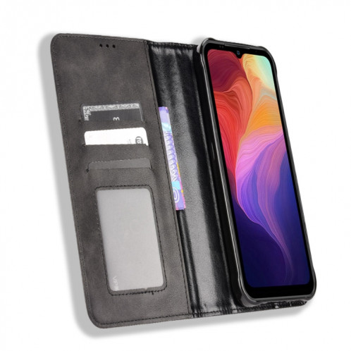 Pour Ulefone Power Armor 14/14 Pro Magnétique Buckle Retro Texture Cuir Téléphone (noir) SH207A1605-07