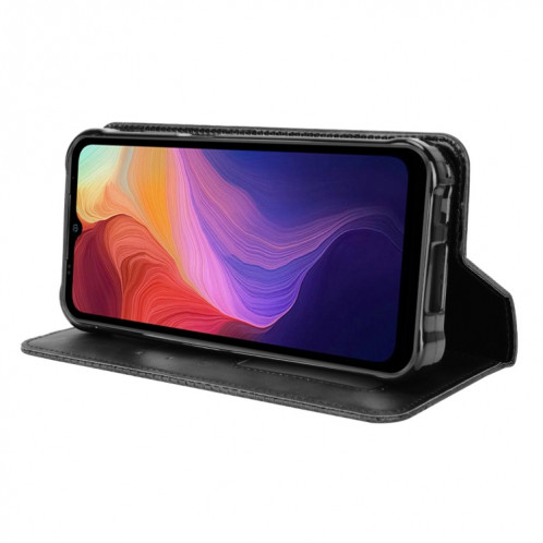 Pour Ulefone Power Armor 14/14 Pro Magnétique Buckle Retro Texture Cuir Téléphone (noir) SH207A1605-07