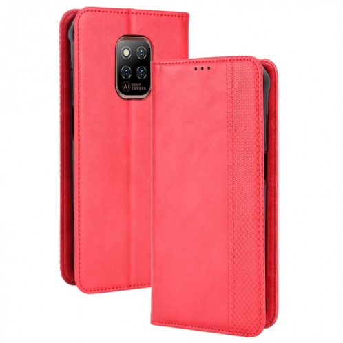 Pour Ulefone Power Armor 14/14 Pro Magnitic Buckle Retro Texture Texture Le cuir Téléphone (rouge) SH207B1433-07