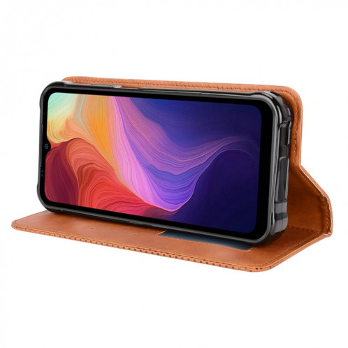Pour Ulefone Power Armor 14/14 Pro Buckle Retro Texture Texture Texture Téléphone (marron) SH207D424-07
