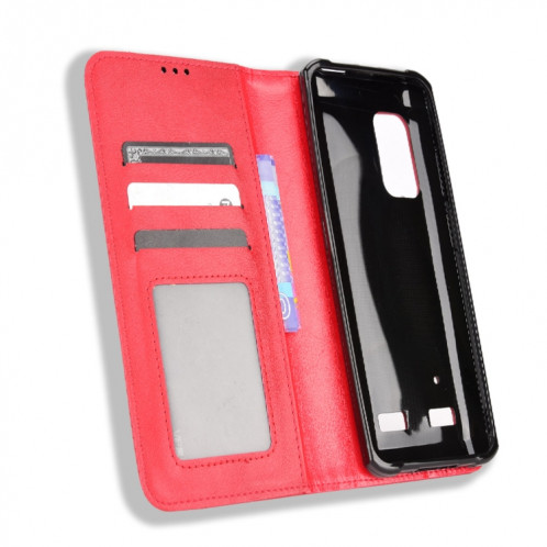 Pour Ulefone Armor X10 / X10 Pro Magnetic Buckle Retro Texture Texture Téléphone Case (rouge) SH208B1478-07