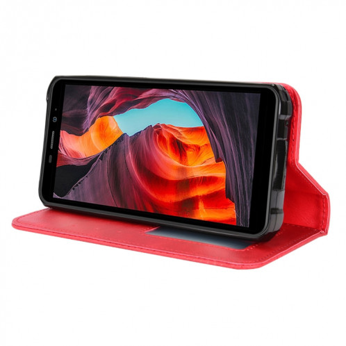 Pour Ulefone Armor X10 / X10 Pro Magnetic Buckle Retro Texture Texture Téléphone Case (rouge) SH208B1478-07