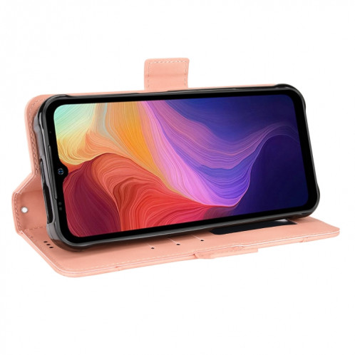 Pour Ulefone Power Armor 14/14 Pro Skin Feel Texture Texture Texture Slots Cuir Phone Case (rose) SH007A6-07