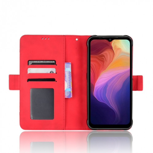 Pour Ulefone Power Armor 14/14 Pro Skin Feel Texture Texture Texture Slots Cuir Phone Case (rouge) SH007C1876-07