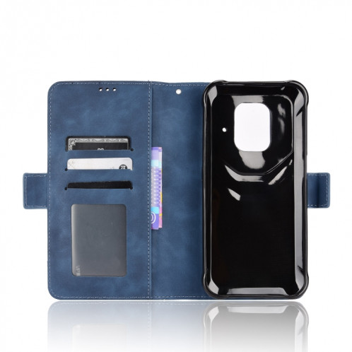Pour Ulefone Power Armor 14/14 Pro Skin Feel Texture Texture Texture Slots Cuir Phone Case (bleu) SH007D835-07
