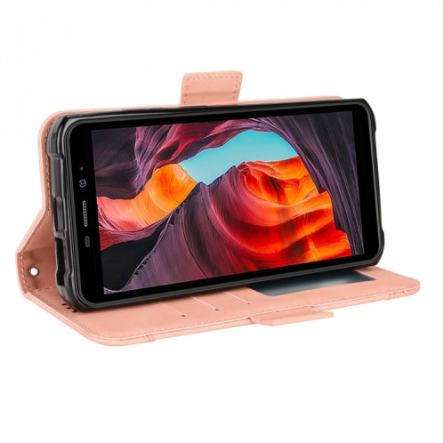 Pour Ulefone Armor X10 / X10 Pro Skin Feel Texture Texture Card Slots Téléphone en cuir (rose) SH008A1995-07