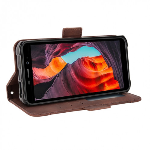 Pour Ulefone Armor X10 / X10 Pro Skin Feel Texture Texture Card Slots Téléphone Case de téléphone (marron) SH008E559-07