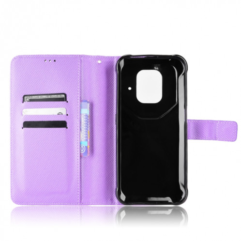 Pour Ulefone Power Armor 14/14 Pro Diamond Texture Texture Le cuir Téléphone (violet) SH508E1235-07