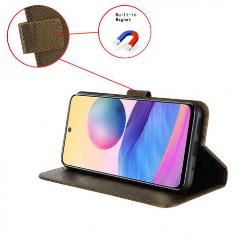Pour Ulefone Armor X10 / X10 Pro Diamond Texture Texture Téléphone Case (marron) SH509D142-07