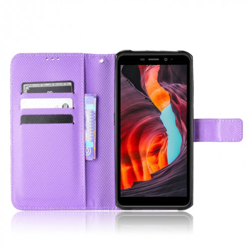 Pour Ulefone Armor X10 / X10 Pro Diamond Texture Texture Téléphone Case (violet) SH509E1985-07