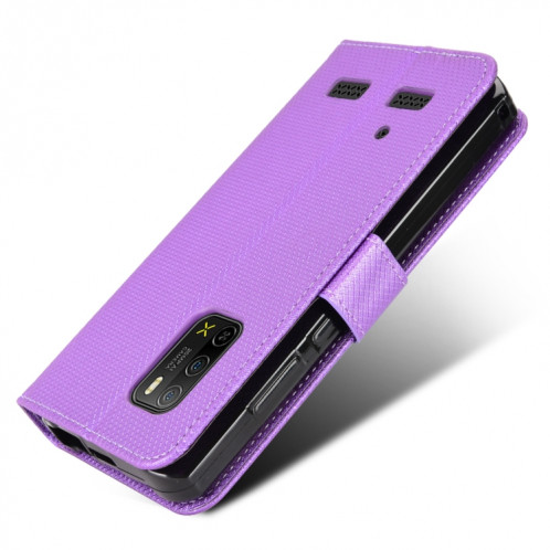Pour Ulefone Armor X10 / X10 Pro Diamond Texture Texture Téléphone Case (violet) SH509E1985-07