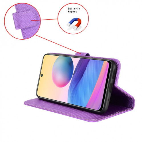 Pour Ulefone Armor X10 / X10 Pro Diamond Texture Texture Téléphone Case (violet) SH509E1985-07