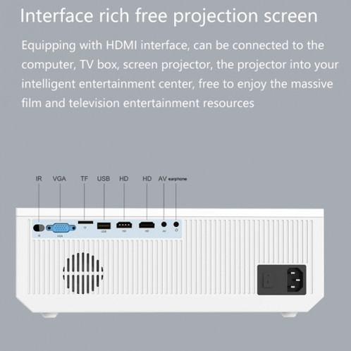 E600S 1920x1080p 400ansi LCD LED Projecteur intelligent, même version d'écran, Type de fiche: Plug SH710171-08