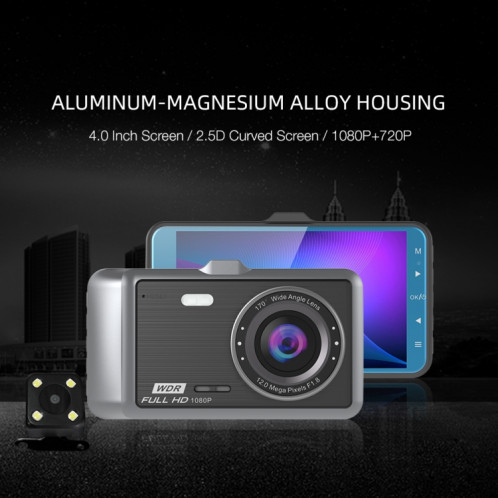 Anytek A60 voiture 4 pouces IPS écran HD 1080P 170 degrés grand Angle double caméra ADAS enregistreur de conduite SH0539368-07