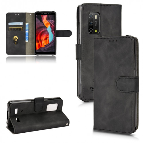 Pour Ulefone Armor X10 Skin Feel Magnetic Flip Leather Phone Case (noir) SH404A608-06