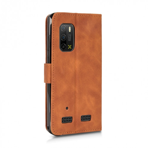 Pour Ulefone Armor X10 Skin Feel Magnetic Flip Leather Phone Case (marron) SH404E1452-06