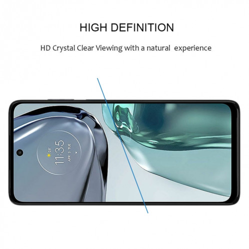 Film en verre trempé de couverture de colle complète pour Motorola Moto G62 5G SH1402862-08
