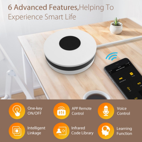 NEO NAS-IR02W WiFi IR Remotc Control Support Amazon Alexa / Google Home(White) SN901A333-07
