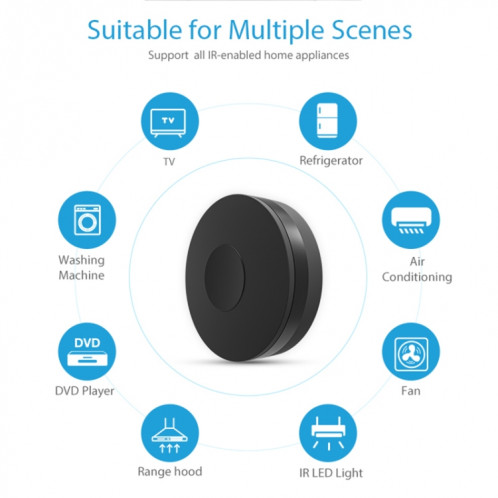 NEO NAS-IR02W WiFi IR Remotc Control Support Amazon Alexa / Google Home(Black) SN901B378-07