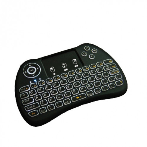 H9 H9 MINI MINI WIRESS WIRESS AIR MONDE QWERTY Clavier avec rétroéclairage blanc et pavé tactile pour PC, TV (noir) SH701A253-07
