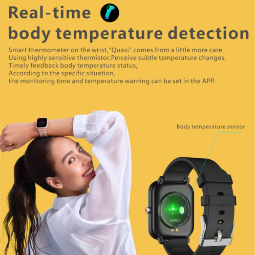 Q9 Pro 1,7 pouce TFT HD Screen Smart Watch, support Surveillance de la température corporelle / surveillance de la fréquence cardiaque (rose) SH601B808-07