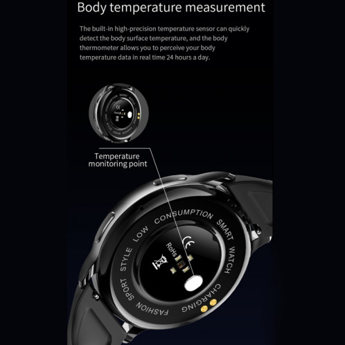Y33 1,32 pouce TFT Color Screen Smart Watch, support Bluetooth Call / Horory Pressure Survering (Silver) SH201C154-07