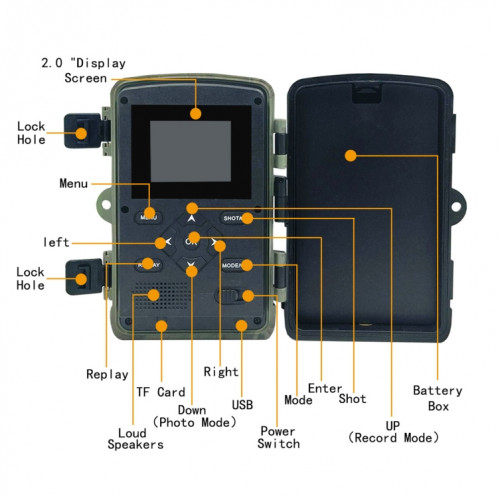 PR3000 2 pouces LCD Écran infrarouge Vision nocturne Caméra de la faune SH14341861-07