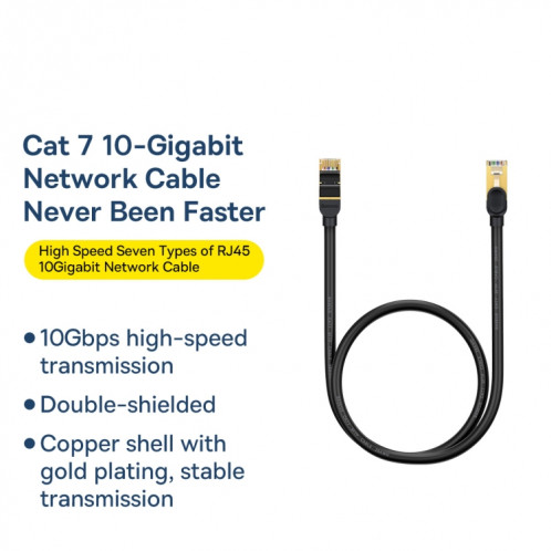 BASEUS HAUTE VITESSE SEPTES TYPES RJ45 10 Gigabit Round Round Network Cable, Câble Longueur: 30M SB0511238-09