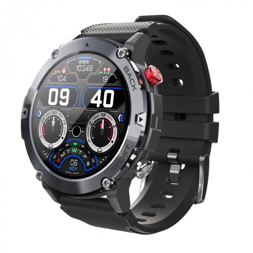 C21 Watch intelligent C21 1,32 pouce HD, support de surveillance de la fréquence cardiaque / Surveillance de l'oxygène sanguin (noir) SH401A705-07