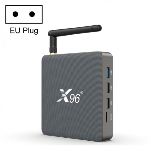 X96 X6 8K Smart TV Box Android 11.0 Player Media, RK3566 Quad Core Arm Cortex A55, RAM: 8 Go, ROM: 128 Go, Type de fiche: plug EU SH5801977-08
