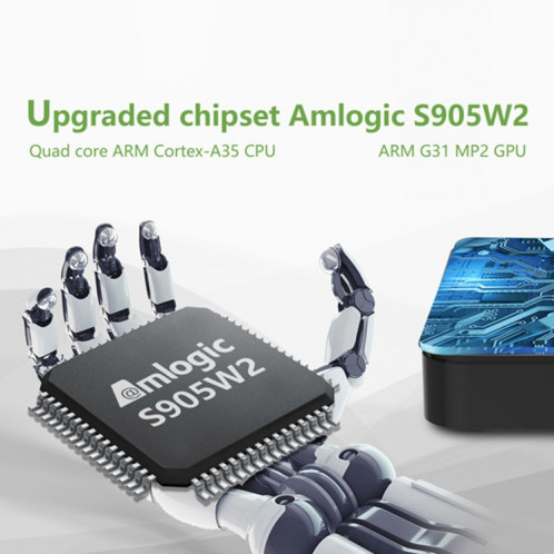 Tanix W2 Amlogic S905 Quad Core Dual Frequency Smart TV Set Top Box, RAM: 2G + 16G () SH401B241-07
