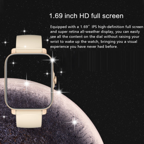 GT30 1,69 pouce TFT Screen Smart Watch, TPU BNAD IP67 APPRESSION IMPHERPORT BLUETOOTH CALL / Multiples modes sportifs (GOLD) SH801C1535-07