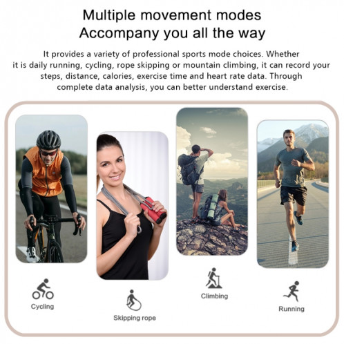 GT30 1,69 pouce TFT Screen Smart Watch, Steel BNAD IP67 Assistance imperméable Call Bluetooth / Modes sportifs multiples (or) SH001C1895-07
