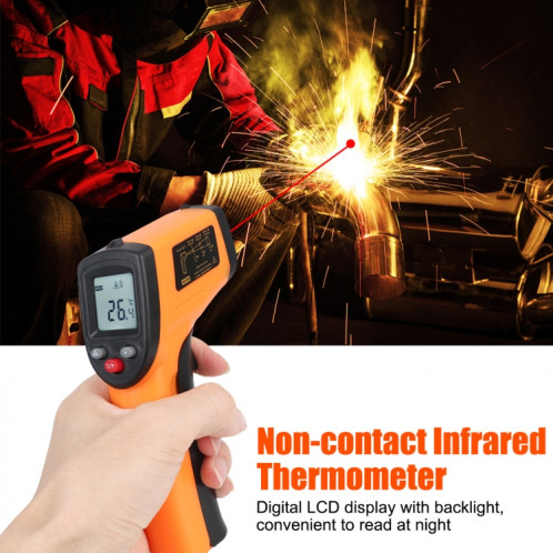 Thermomètre infrarouge à main du Benetech GM530, batterie non incluse SB22861101-07