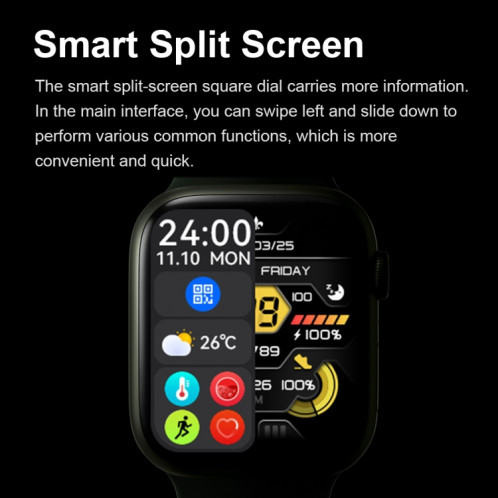 PW17 1.92 inch TFT Screen Smart Health Watch(Black) SH201C1456-07