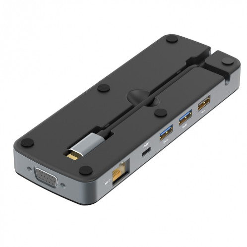 V240 12-en-1 USB-C / Type-C multi-C 3.1 Station d'amarrage du hub masculin (Gery) SH701B391-06