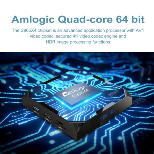 H96 MAX + Ultra 4 Go + 32 Go Amlogic S905X4 8K Smart TV Box Android 11.0 Player multimédia, Plug Type: UK Plug SH2504318-011