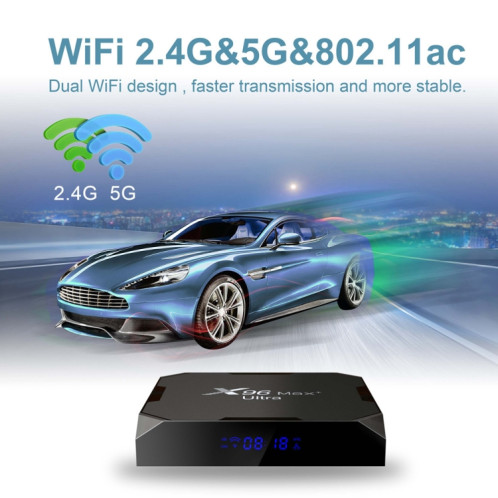 H96 MAX + Ultra 4 Go + 32 Go Amlogic S905X4 8K Smart TV Box Android 11.0 Player multimédia, Plug Type: UK Plug SH2504318-011