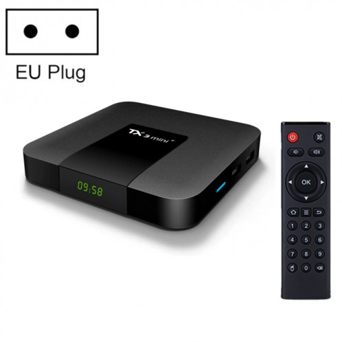 TX3 mini+ Android 11.0 Smart TV Box, Amlogic S905W2 Quad Core, Mémoire : 4 Go + 64 Go, WiFi 2,4 GHz / 5 GHz () SH104B1462-07