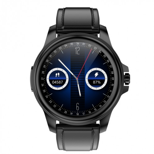 E89 1,32 pouces écran bracelet en cuir montre de santé intelligente prend en charge la fonction ECG, diagnostic médical AI, surveillance de la température corporelle (noir) SH301A126-07