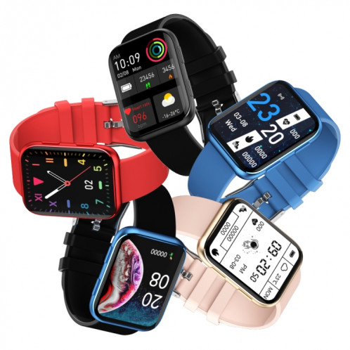 La montre intelligente à écran carré GX08 de 1,69 pouces prend en charge la détection de la fréquence cardiaque, la détection de la pression artérielle, la détection de l'oxygène sanguin (rouge) SH801C1369-07