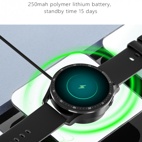 X7 1,32 pouces IPS écran tactile 2 en 1 Bluetooth écouteur montre intelligente, prend en charge la surveillance de la fréquence cardiaque/détection de l'oxygène sanguin/musique Bluetooth (noir) SH101A1536-07